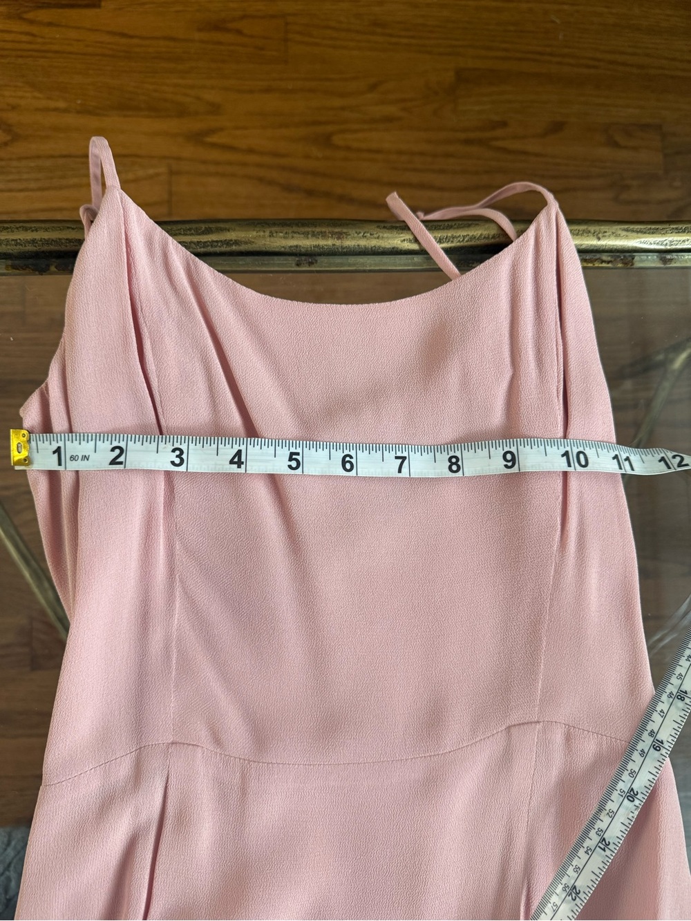 Reformation Foxglove Dress Tiered Spaghetti-Strap Maxi in Blush Size 0 - Picture 10 of 12